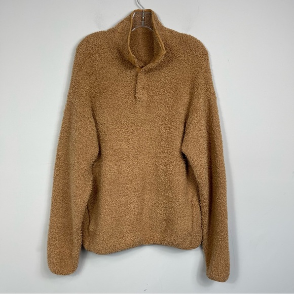 SKIMS Cozy Sweater Pullover Sweatshirt Camel S / M Sherpa Oversized Slouchy - Picture 6 of 13